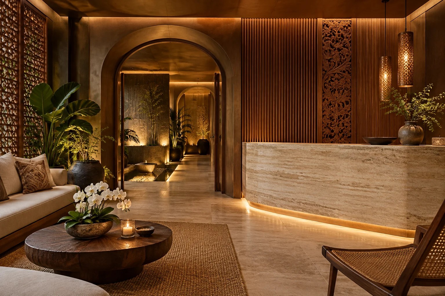 Indonesian wellness spa · Interior concept